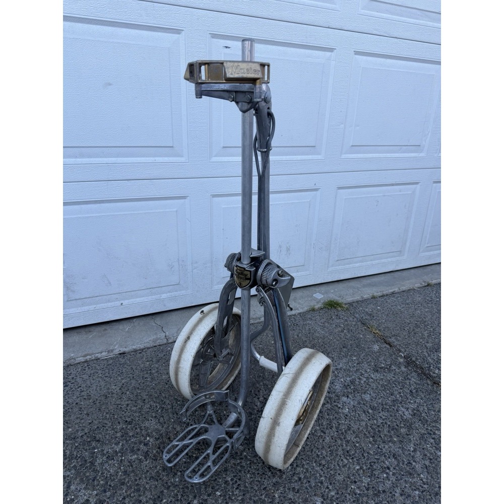 Vintage MASTER Bag Boy Collapsible Golf Pull Cart Aluminum Antique Golf Caddy - Picture 2 of 14
